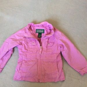 LL Bean, girls jacket, size 4, pink